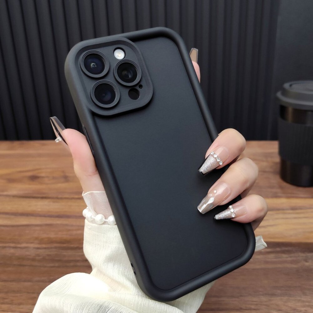 Black Matte Bumper Case with Raised Camera Guard